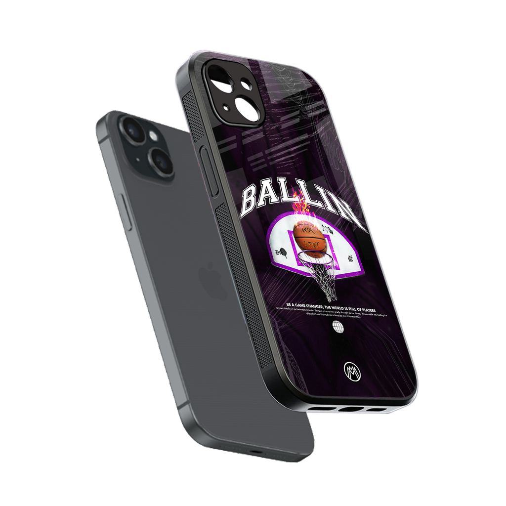 ballin back phone cover | glass case for iphone 15 plus