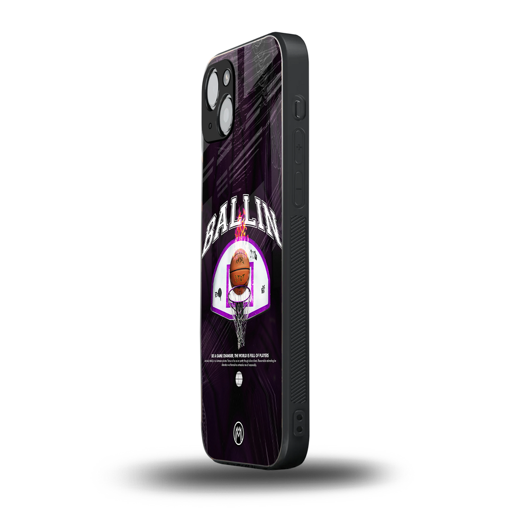 ballin back phone cover | glass case for iphone 14 plus