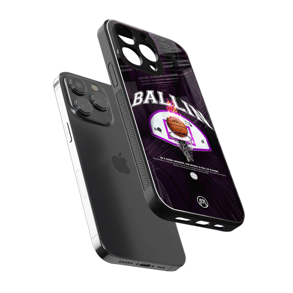 ballin back phone cover | glass case for iphone 15 pro max