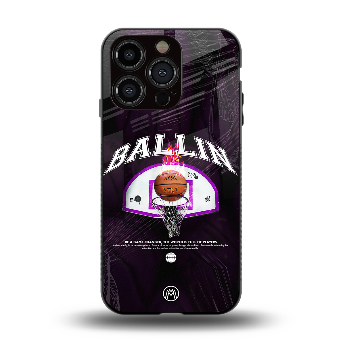 ballin back phone cover | glass case for iphone 14 pro