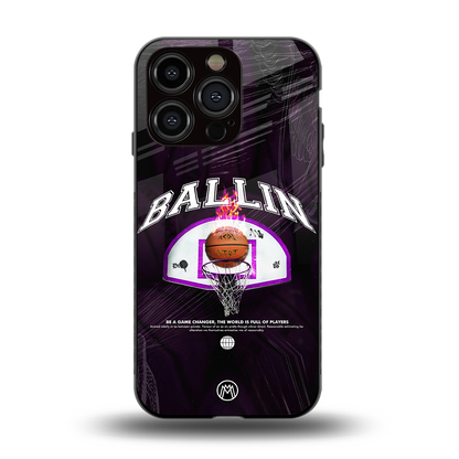 ballin back phone cover | glass case for iphone 14 pro