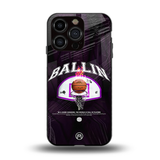 ballin back phone cover | glass case for iphone 14 pro