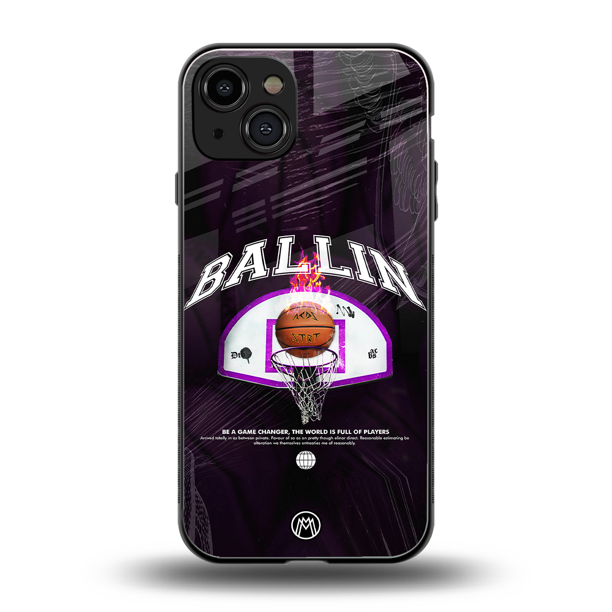 ballin back phone cover | glass case for iphone 14