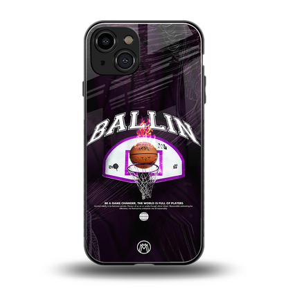 ballin back phone cover | glass case for iphone 14