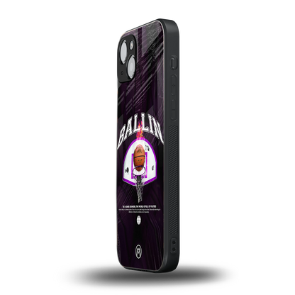 ballin back phone cover | glass case for iphone 14