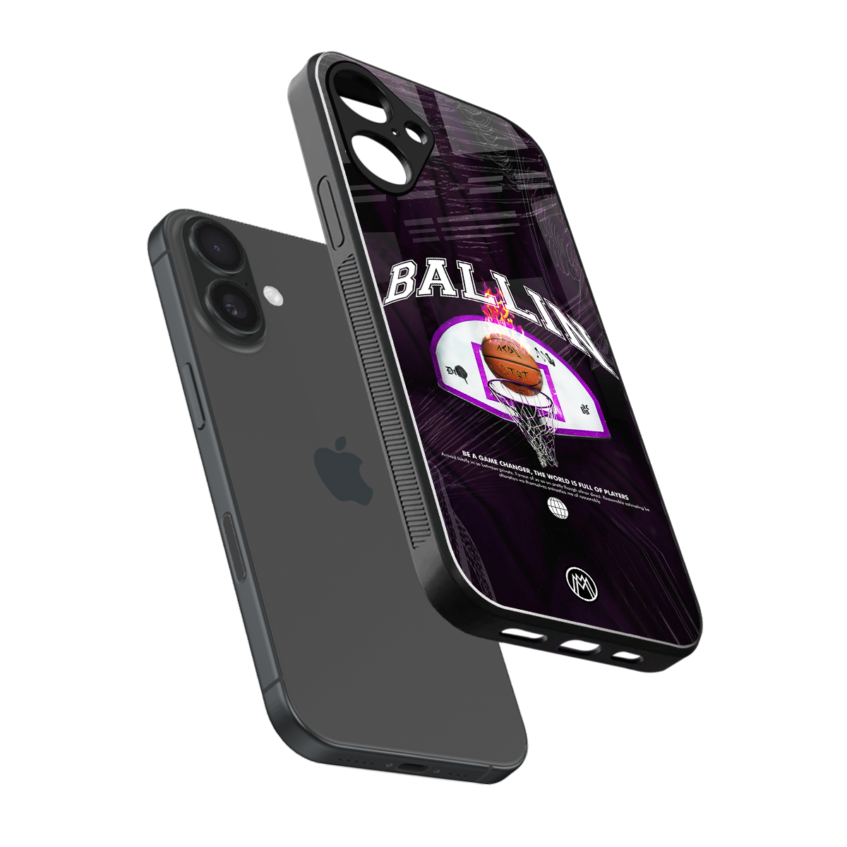 ballin back phone cover | glass case for iphone 16 plus