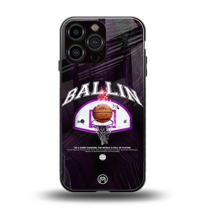 ballin back phone cover | glass case for iphone 16 pro max
