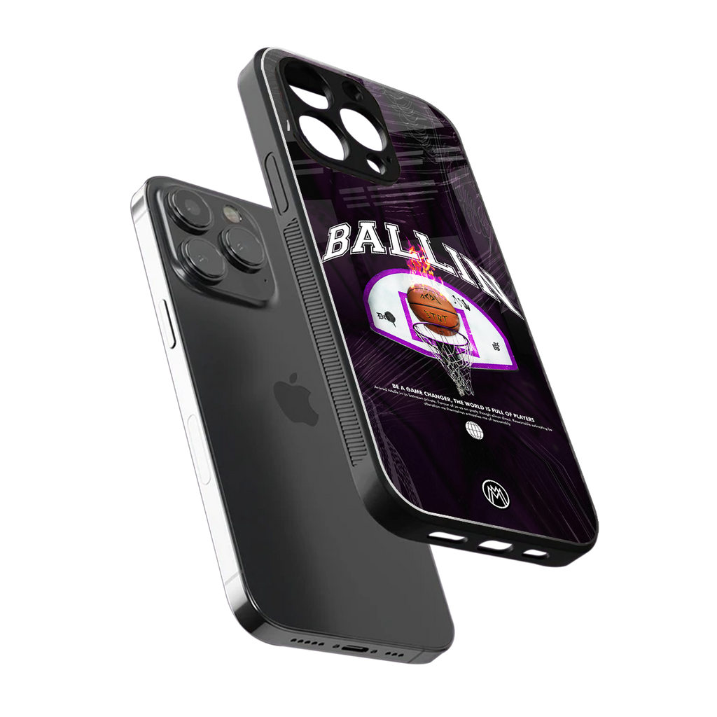 ballin back phone cover | glass case for iphone 16 pro max