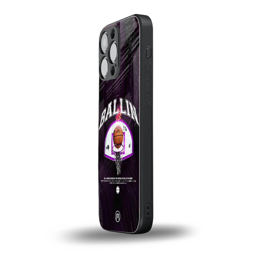 ballin back phone cover | glass case for iphone 16 pro max