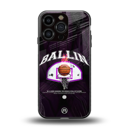 ballin back phone cover | glass case for iphone 16 pro
