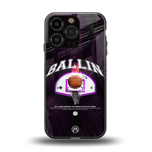 ballin back phone cover | glass case for iphone 16 pro