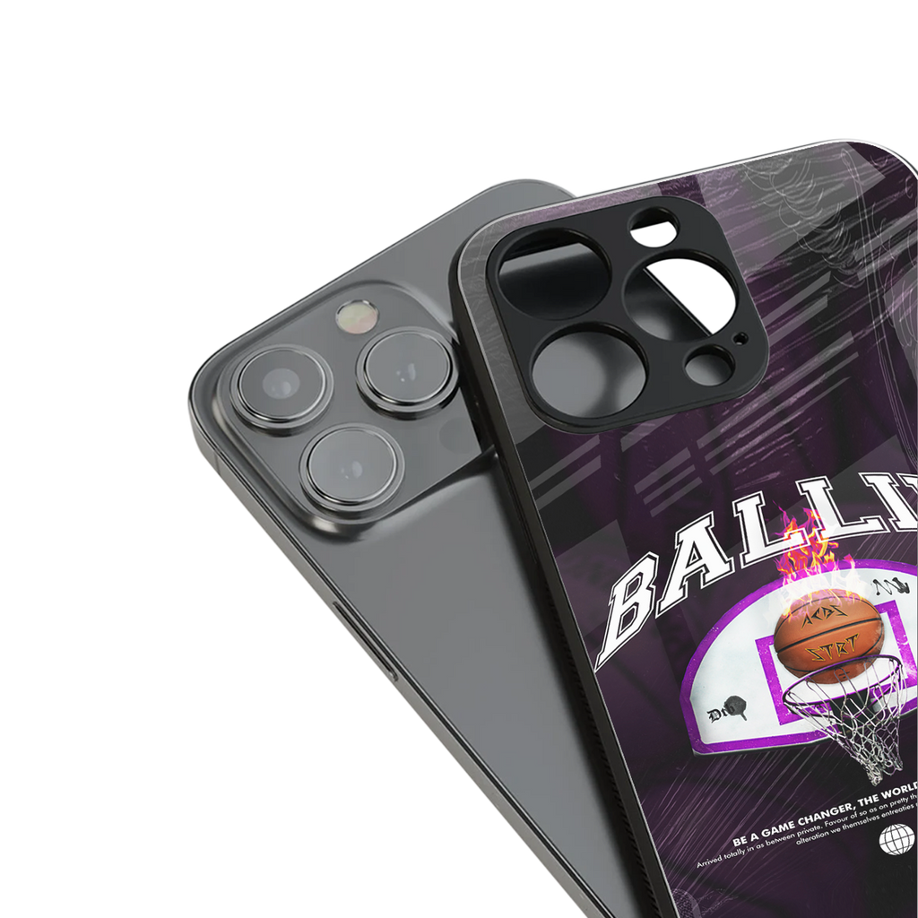 ballin back phone cover | glass case for iphone 16 plus