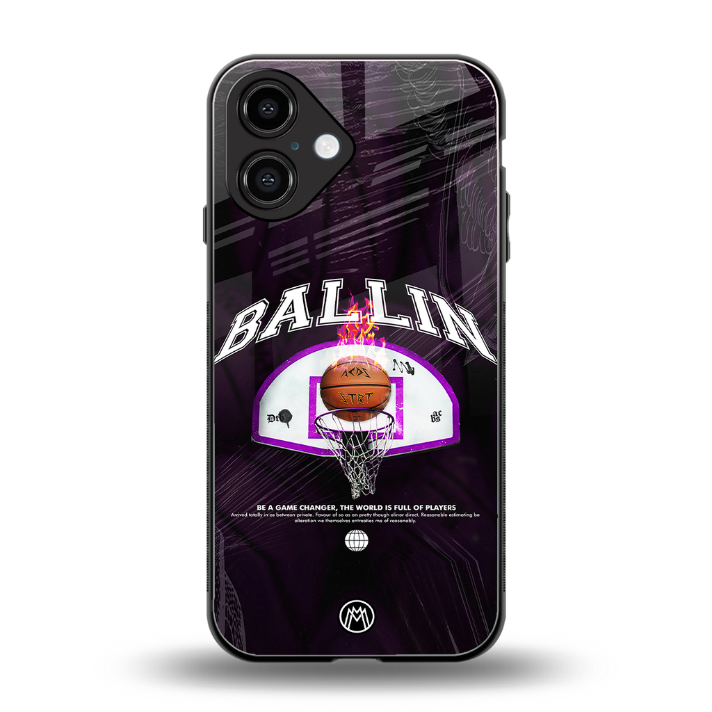 ballin back phone cover | glass case for iphone 16