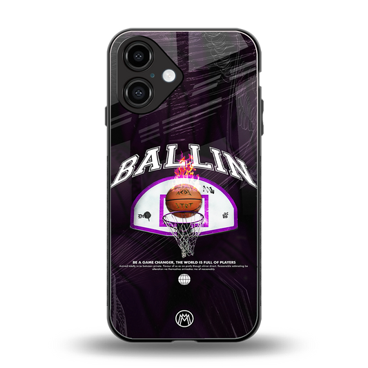 ballin back phone cover | glass case for iphone 16