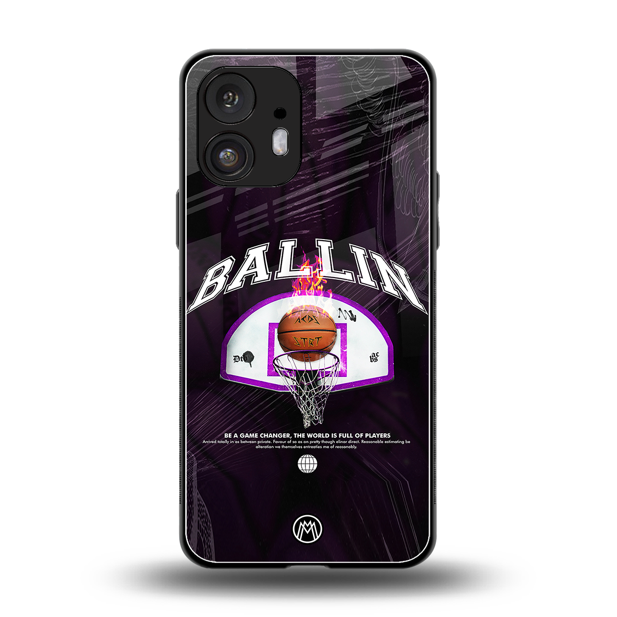 ballin back phone cover | glass case for nothing phone 2
