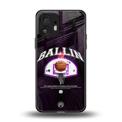 ballin back phone cover | glass case for nothing phone 2