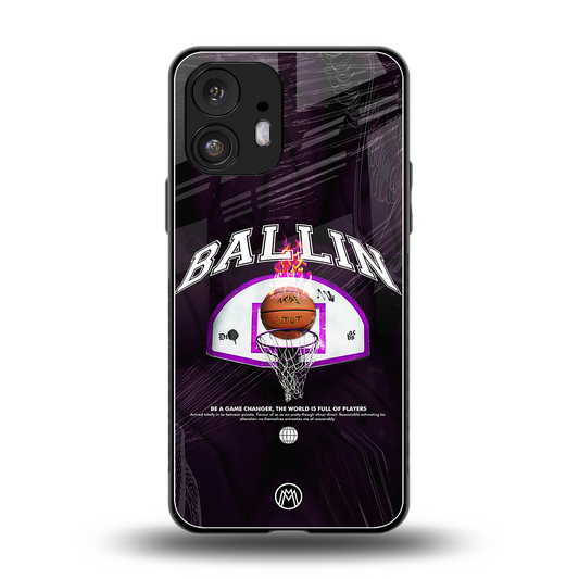 ballin back phone cover | glass case for nothing phone 2