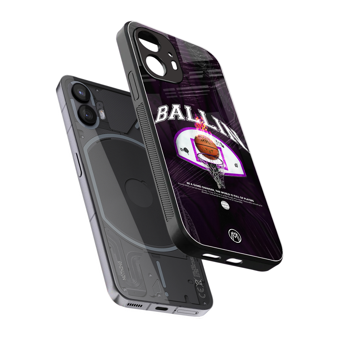ballin back phone cover | glass case for nothing phone 2