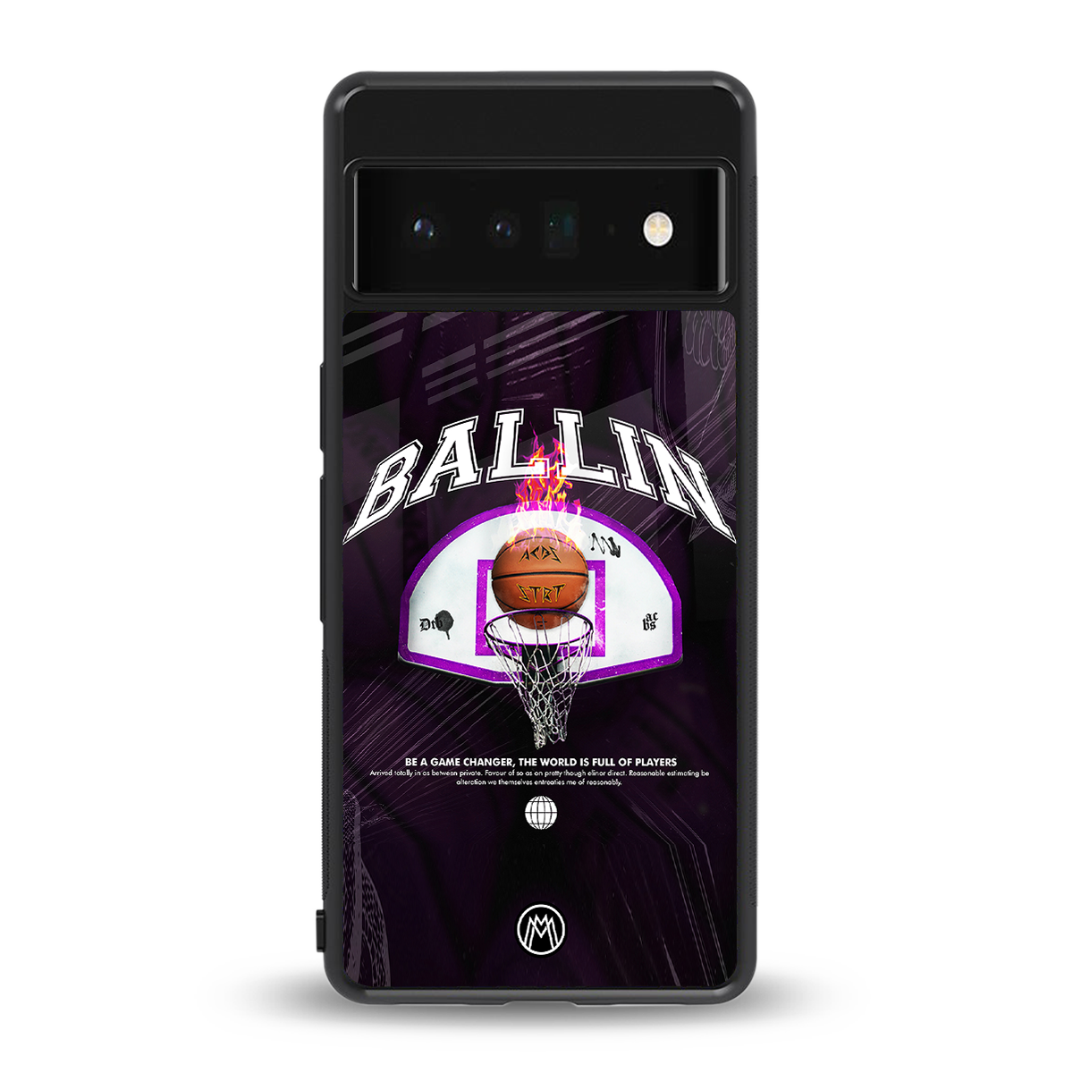 ballin back phone cover | glass case for google pixel 6 pro