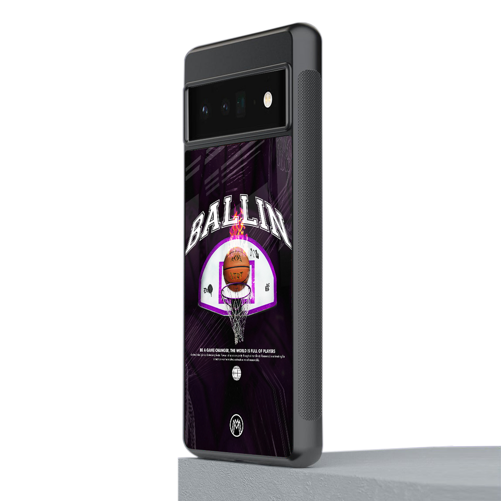 ballin back phone cover | glass case for google pixel 6 pro