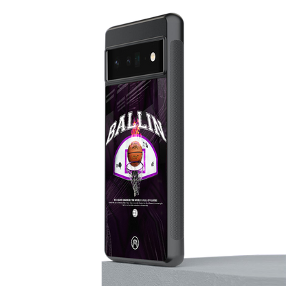 ballin back phone cover | glass case for google pixel 6 pro
