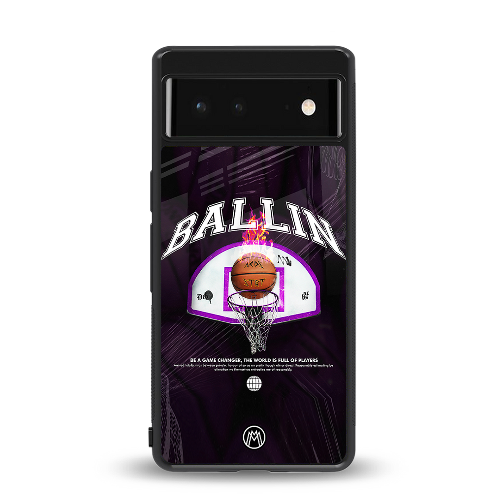 ballin back phone cover | glass case for google pixel 6