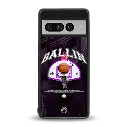 ballin back phone cover | glass case for google pixel 7 pro