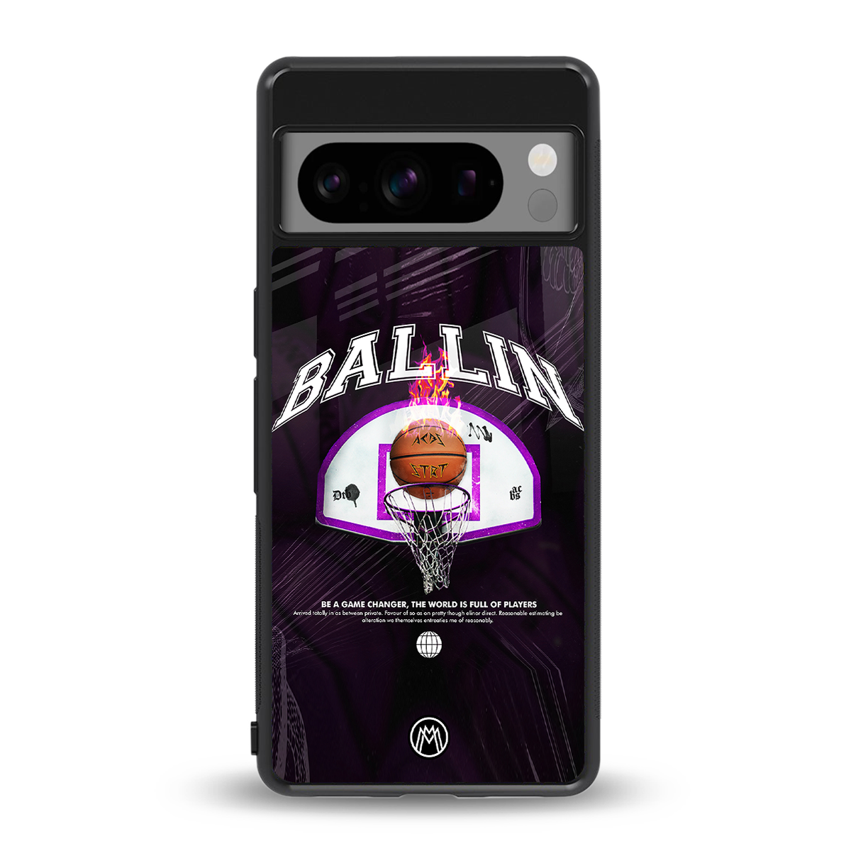 ballin back phone cover | glass case for google pixel 8 pro