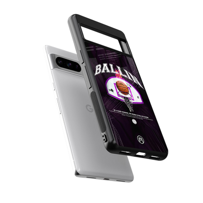 ballin back phone cover | glass case for google pixel 8 pro