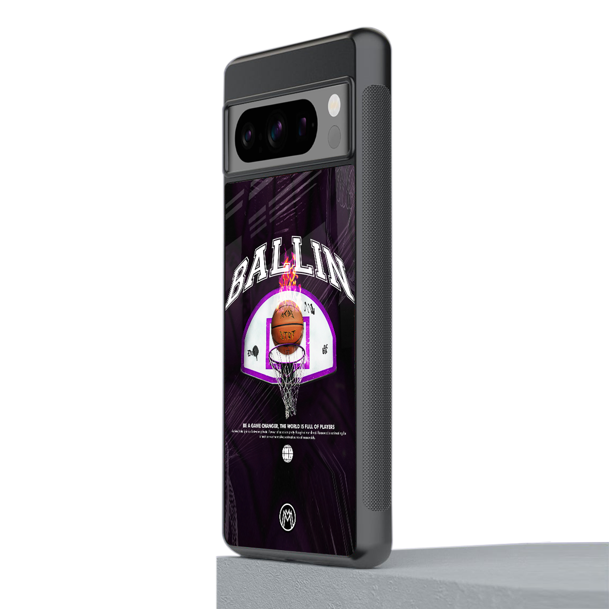 ballin back phone cover | glass case for google pixel 8 pro