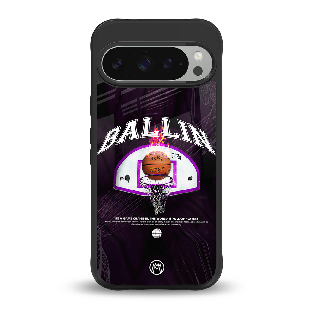 ballin back phone cover | glass case for google pixel 9 pro xl