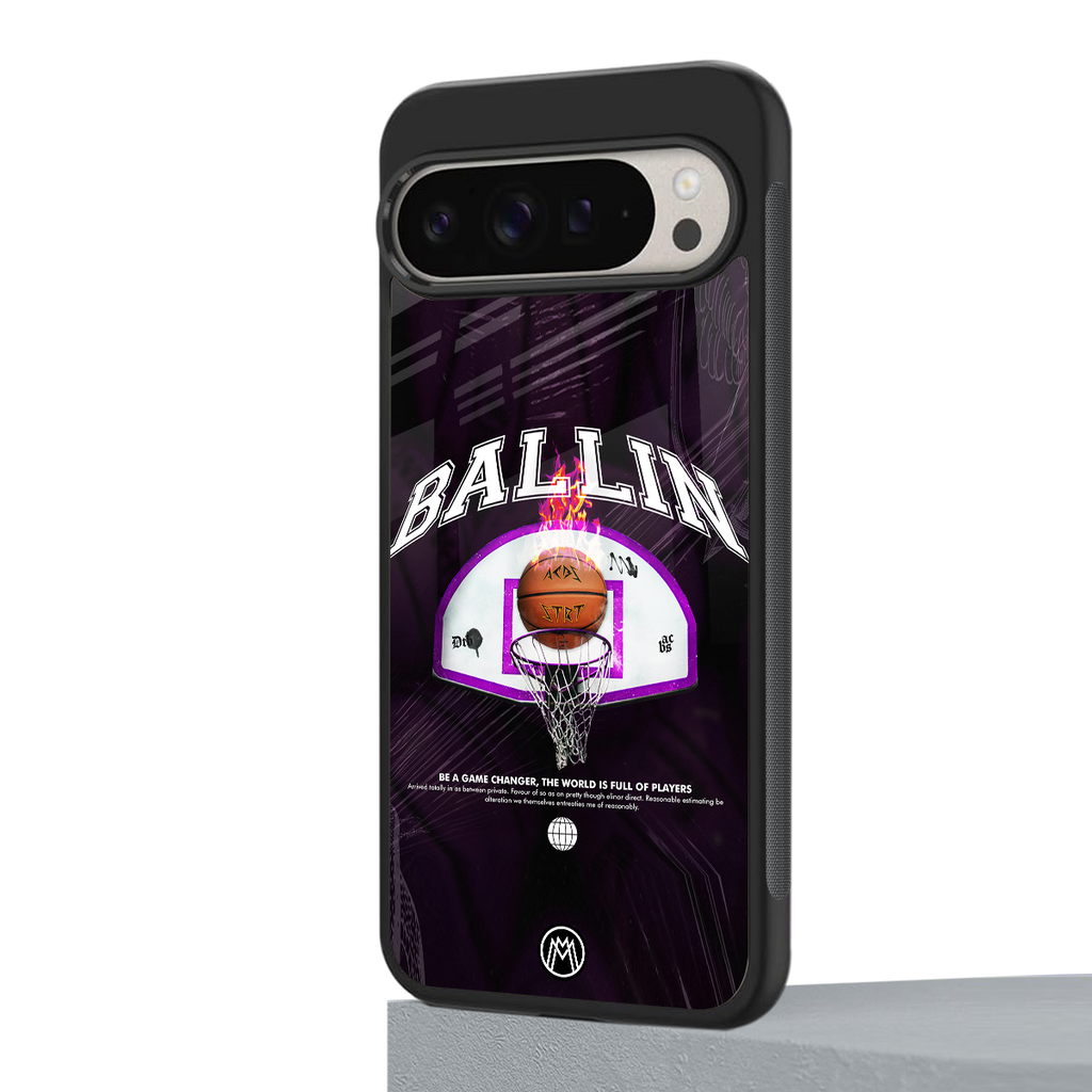 ballin back phone cover | glass case for google pixel 9 pro xl
