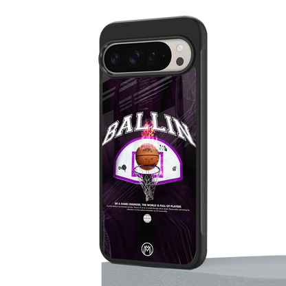 ballin back phone cover | glass case for google pixel 9 pro xl
