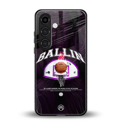 ballin back phone cover | glass case for samsung galaxy s24 fe
