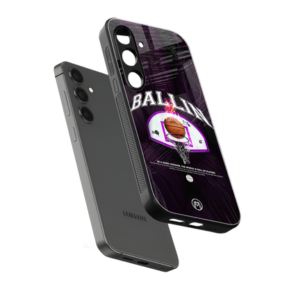 ballin back phone cover | glass case for samsung galaxy s24 fe