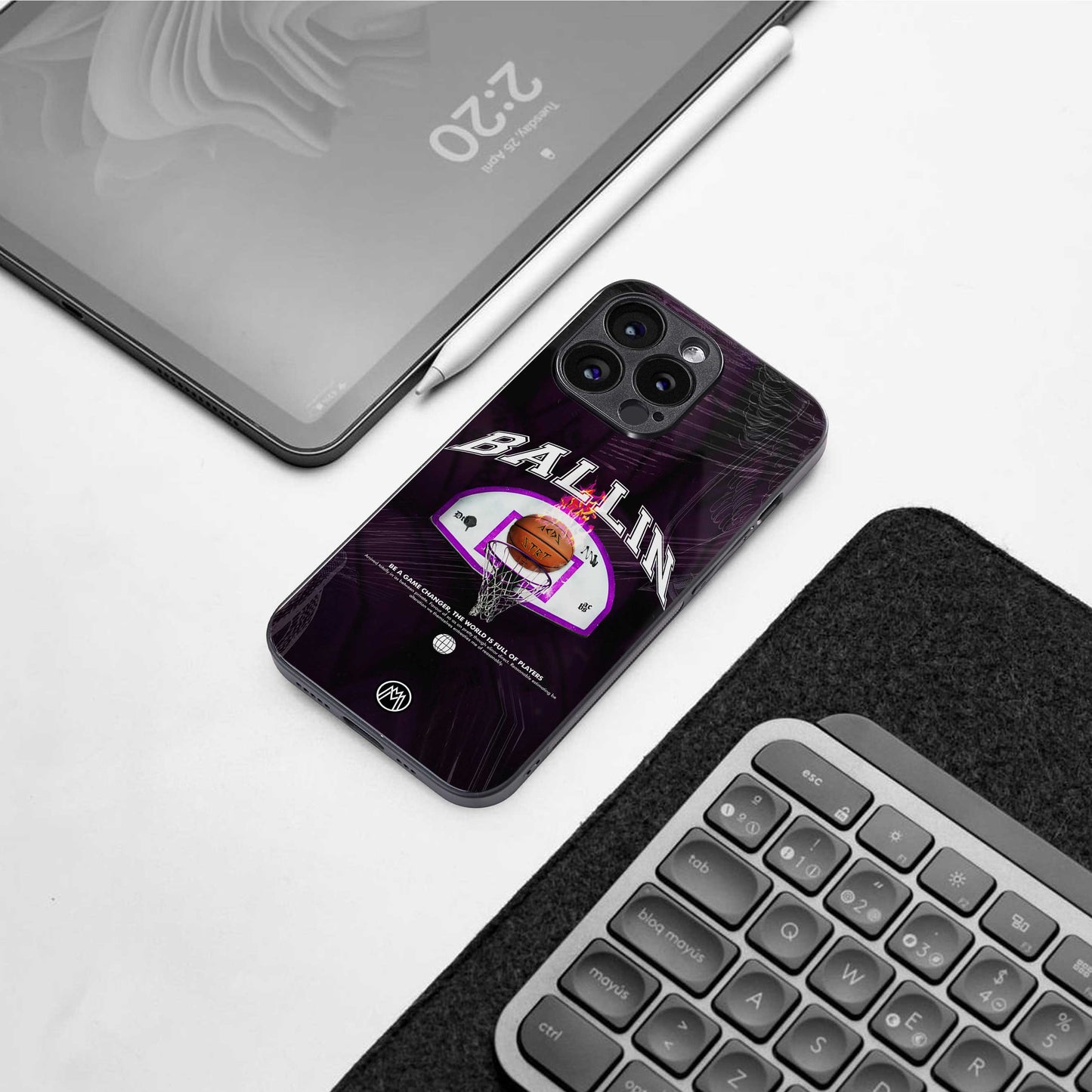 ballin back phone cover | glass case for nothing phone 2