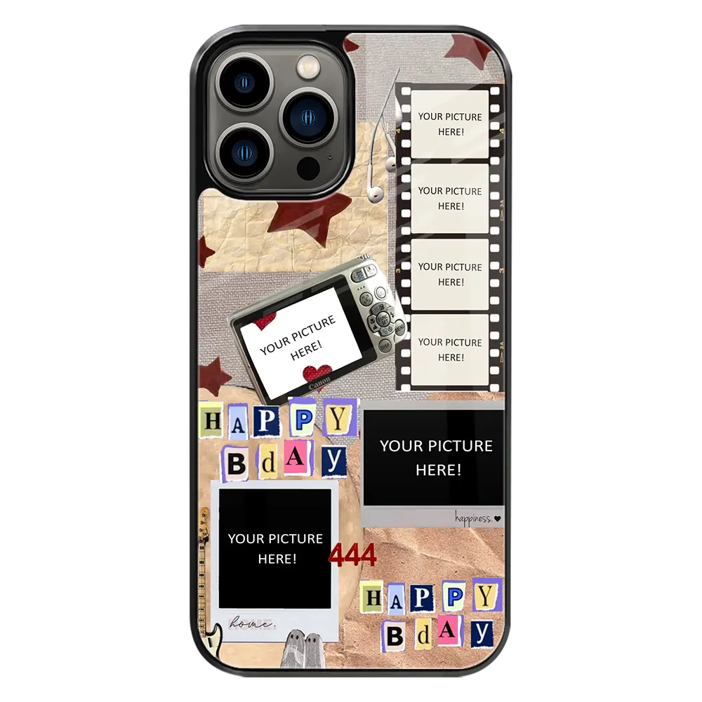 Polaroid Personalised Glass Phone Case