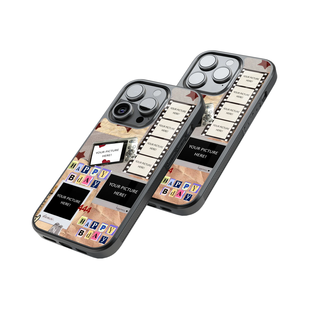 Polaroid Personalised Glass Phone Case