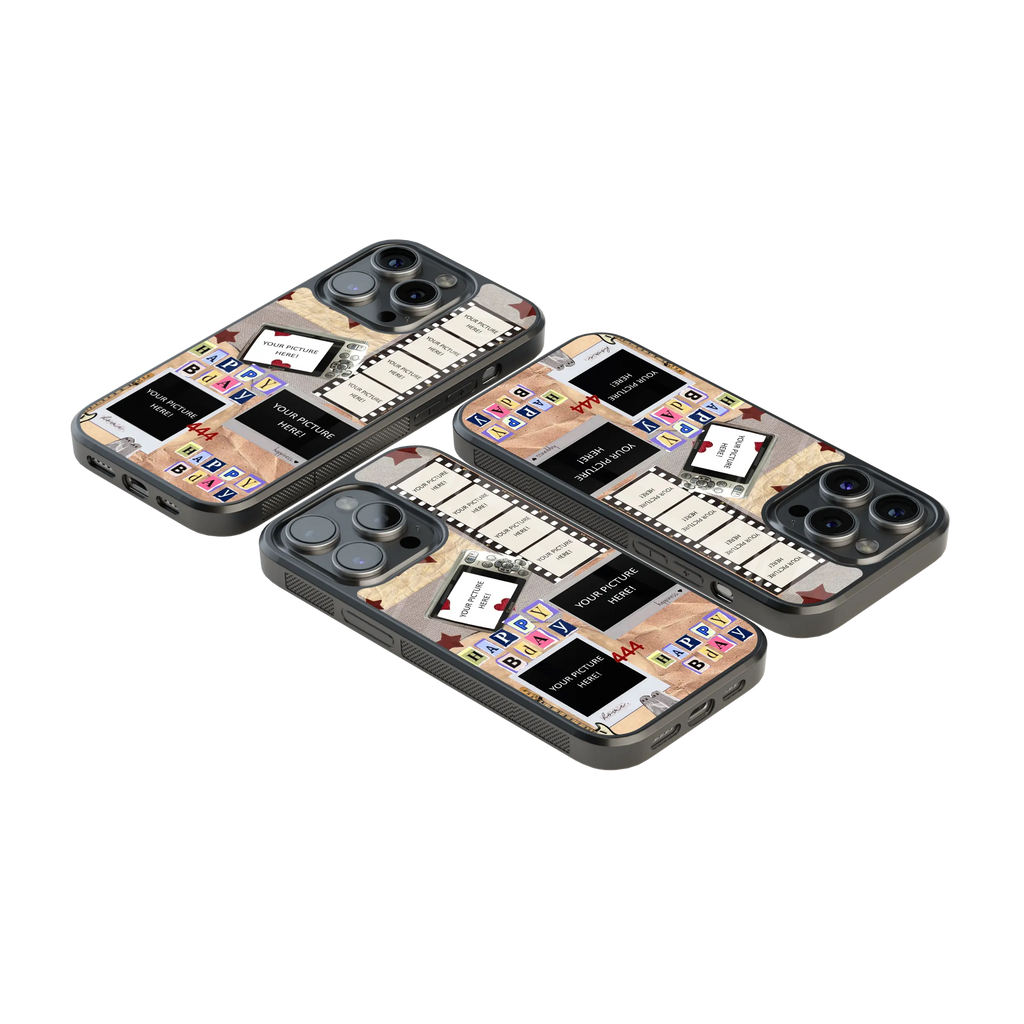 Polaroid Personalised Glass Phone Case