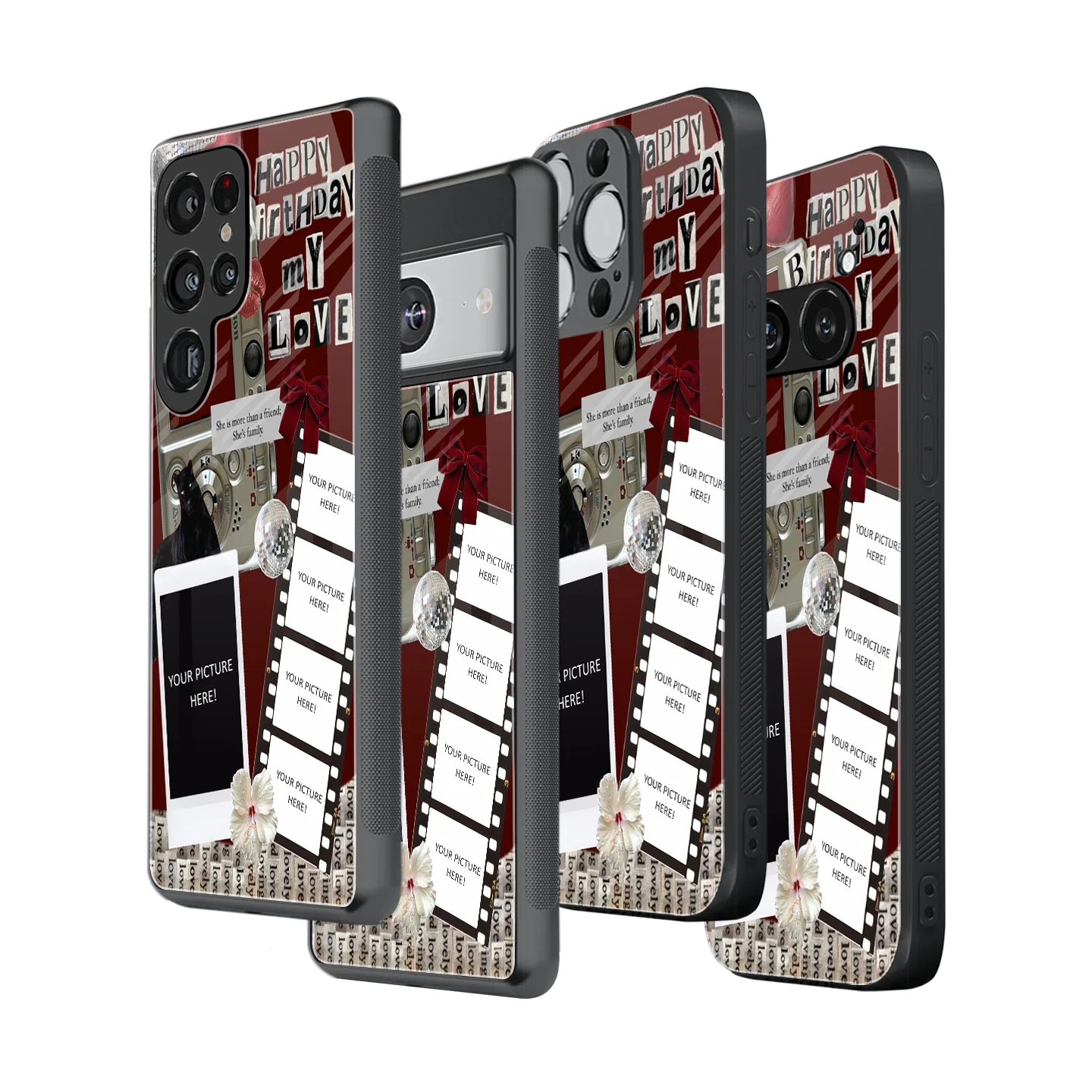 Polaroid Personalised Glass Phone Case