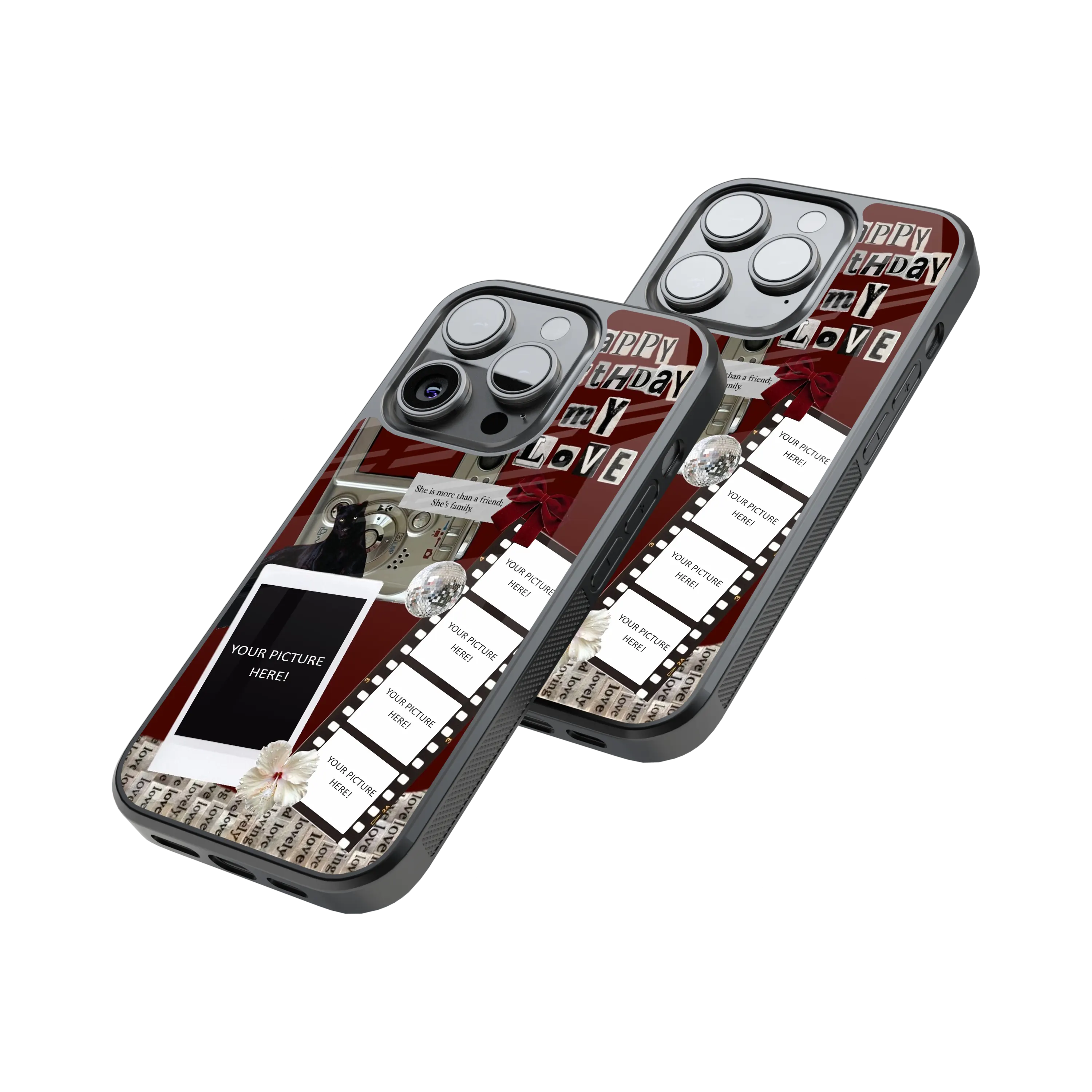 Polaroid Personalised Glass Phone Case