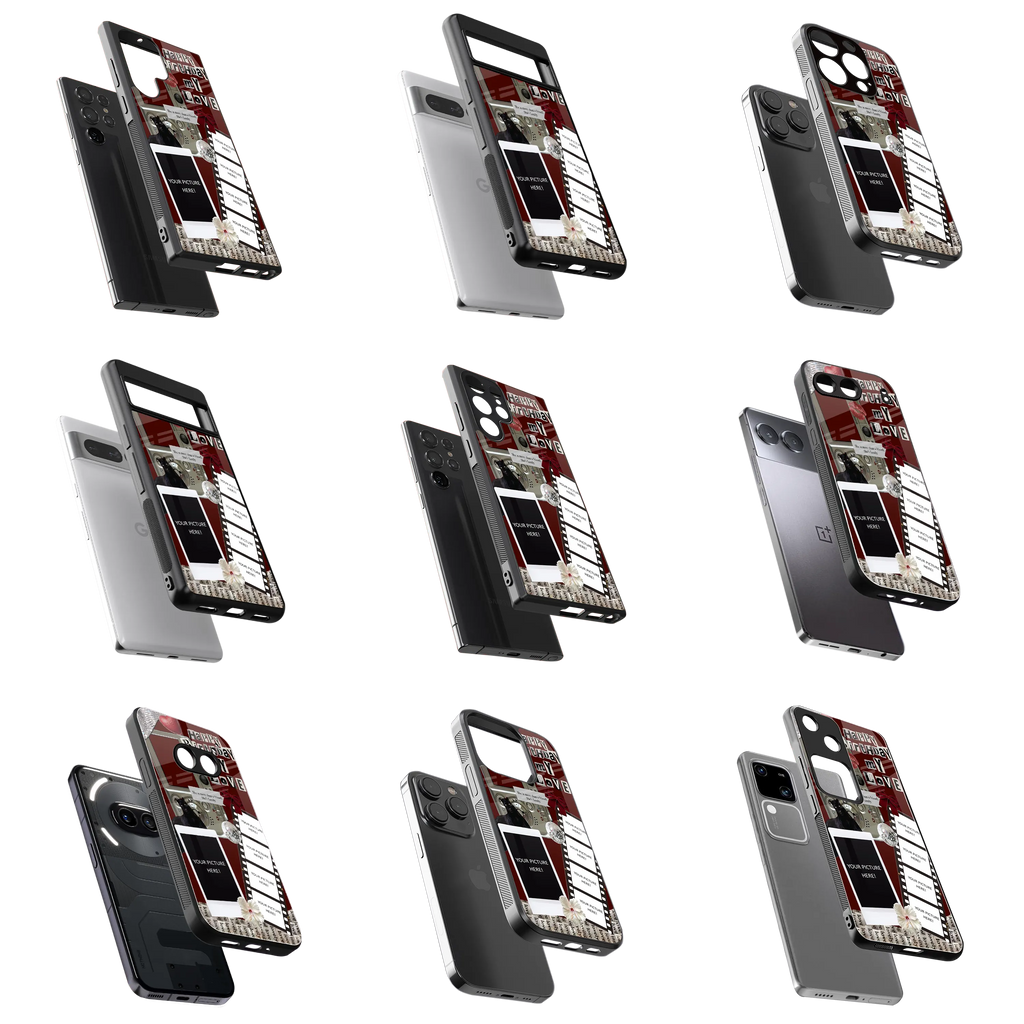 Polaroid Personalised Glass Phone Case