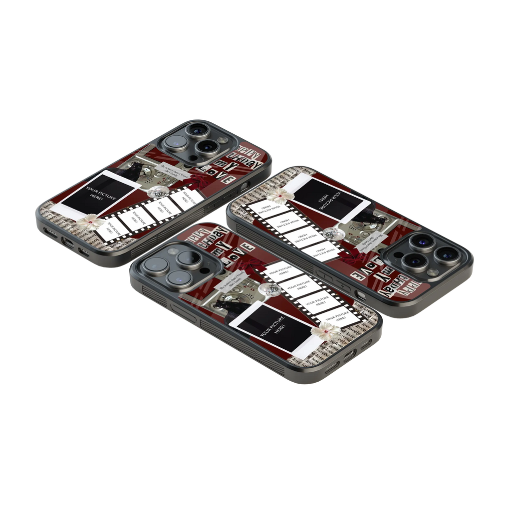 Polaroid Personalised Glass Phone Case