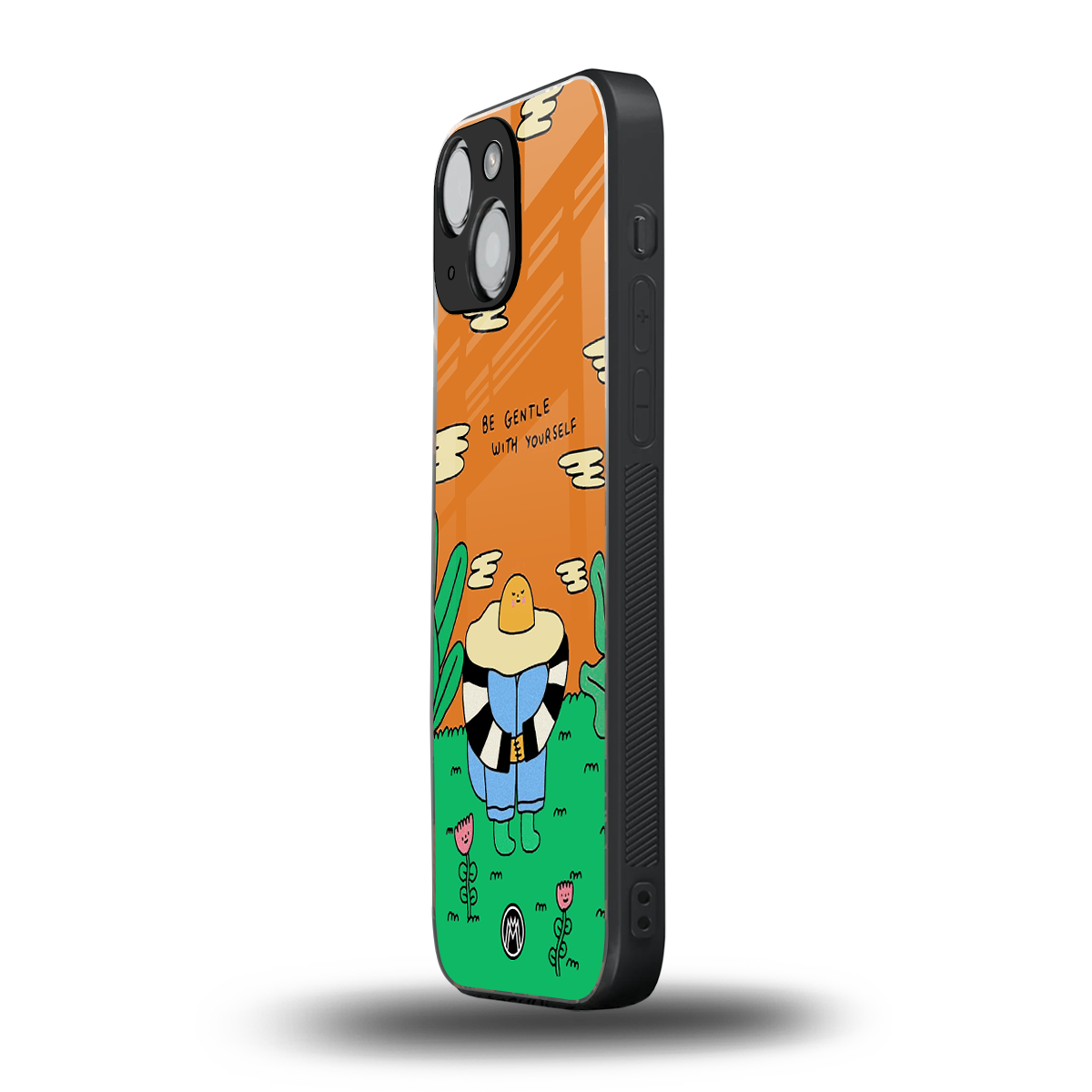 be gentle with yourself back phone cover | glass case for iphone 13 mini
