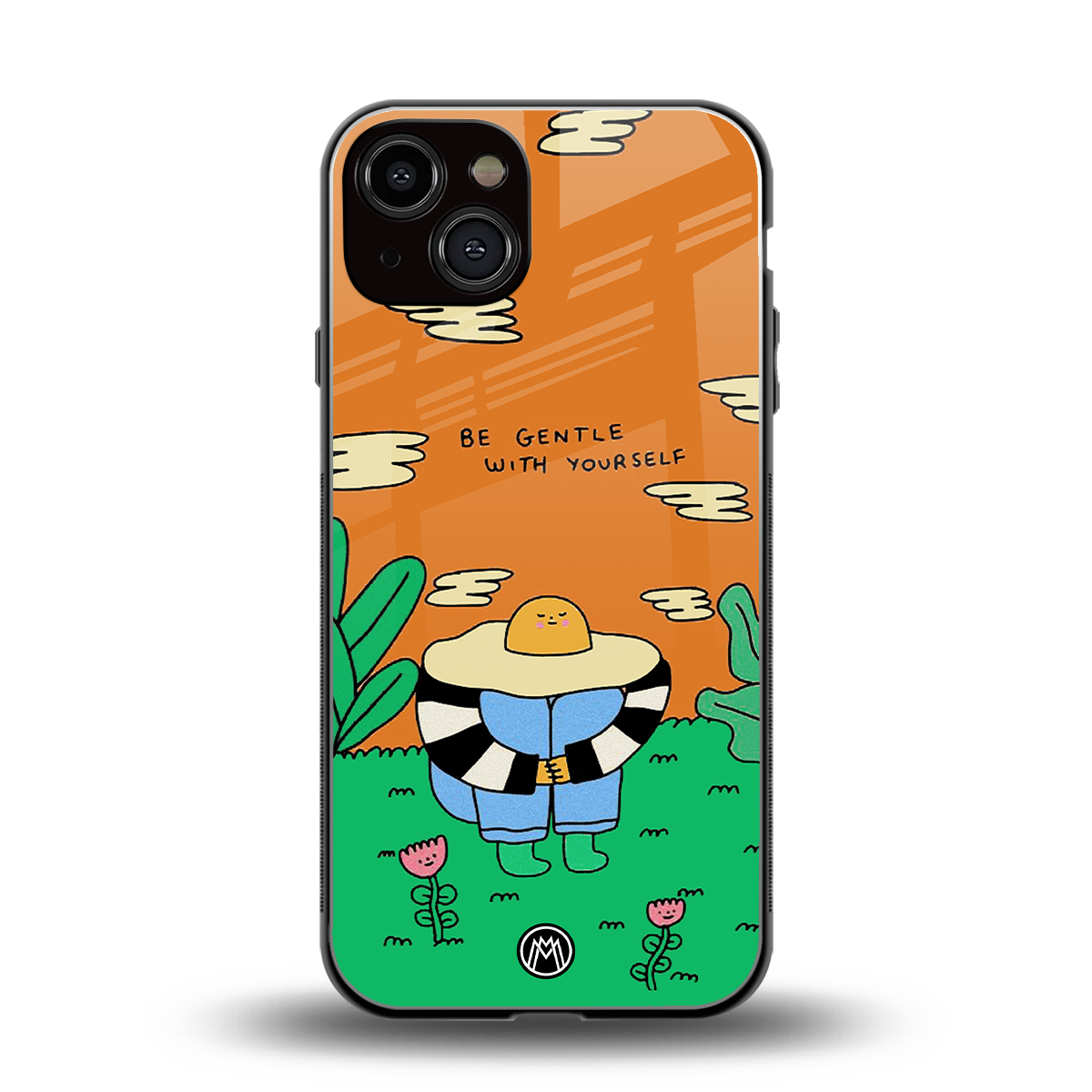 be gentle with yourself back phone cover | glass case for iphone 13