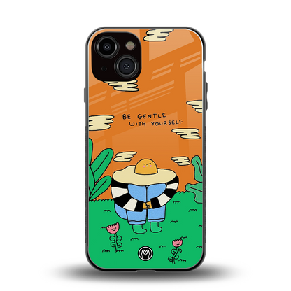 be gentle with yourself back phone cover | glass case for iphone 13