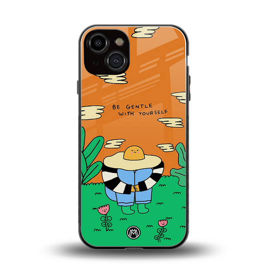 be gentle with yourself back phone cover | glass case for iphone 13