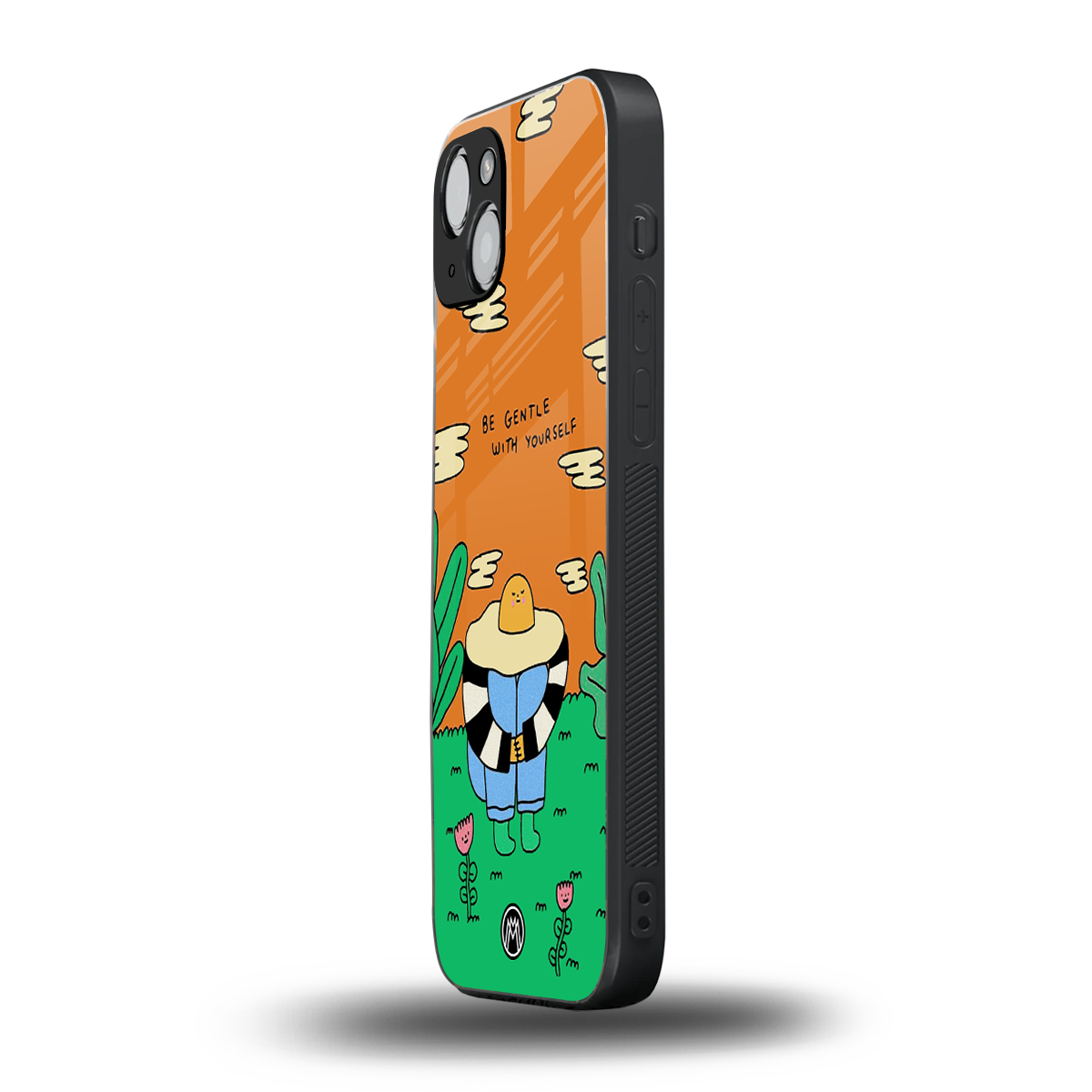 be gentle with yourself back phone cover | glass case for iphone 14 plus