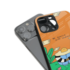 be gentle with yourself back phone cover | glass case for iphone 14 plus