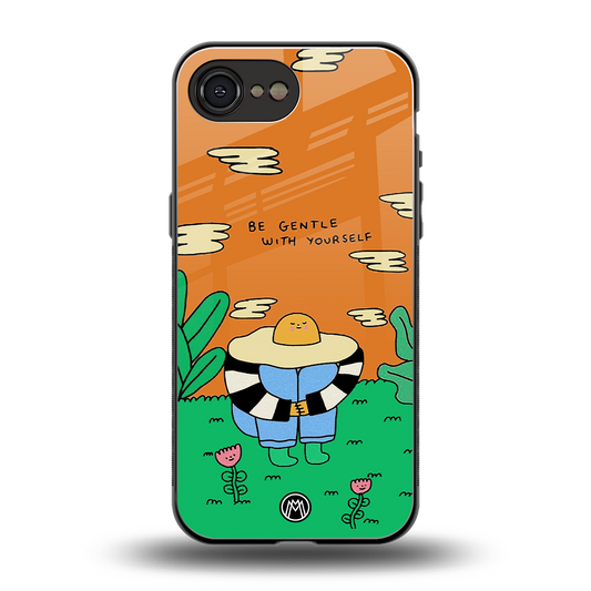 be gentle with yourself back phone cover | glass case for iphone 16e